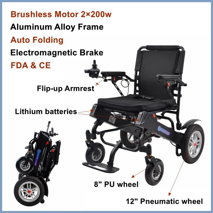 Lightweight Folding Power Wheelchair